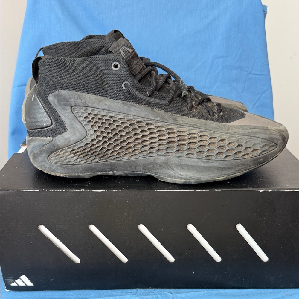 Men's Adidas Anthony Edwards Black Performance High-Top Sneakers